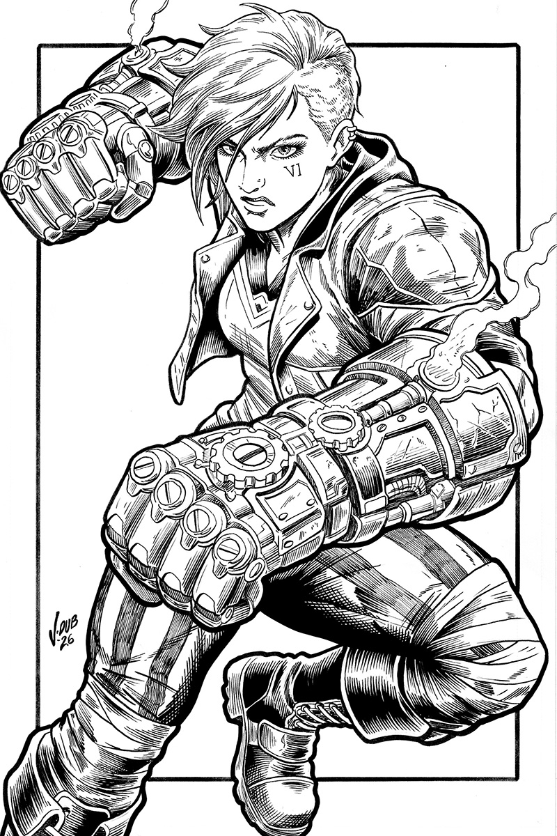 Recent Vi original comic artwork by Jeff Whiting