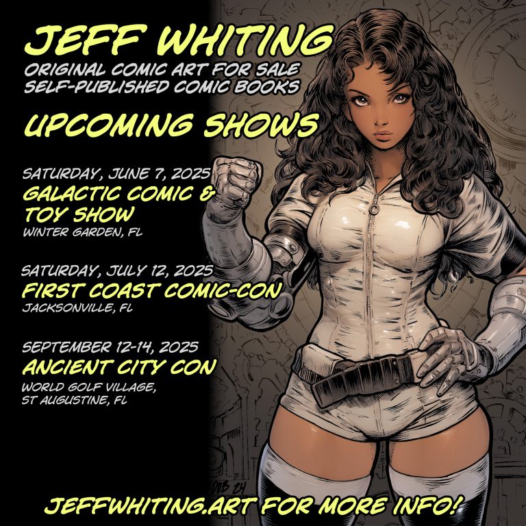 Jeff Whiting’s 2025 Comic Convention Schedule (and How You Can Help!)