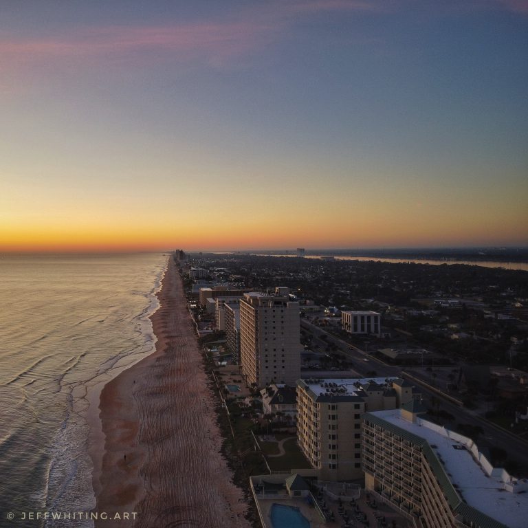 Drone Shot – Sunrise from the Beach