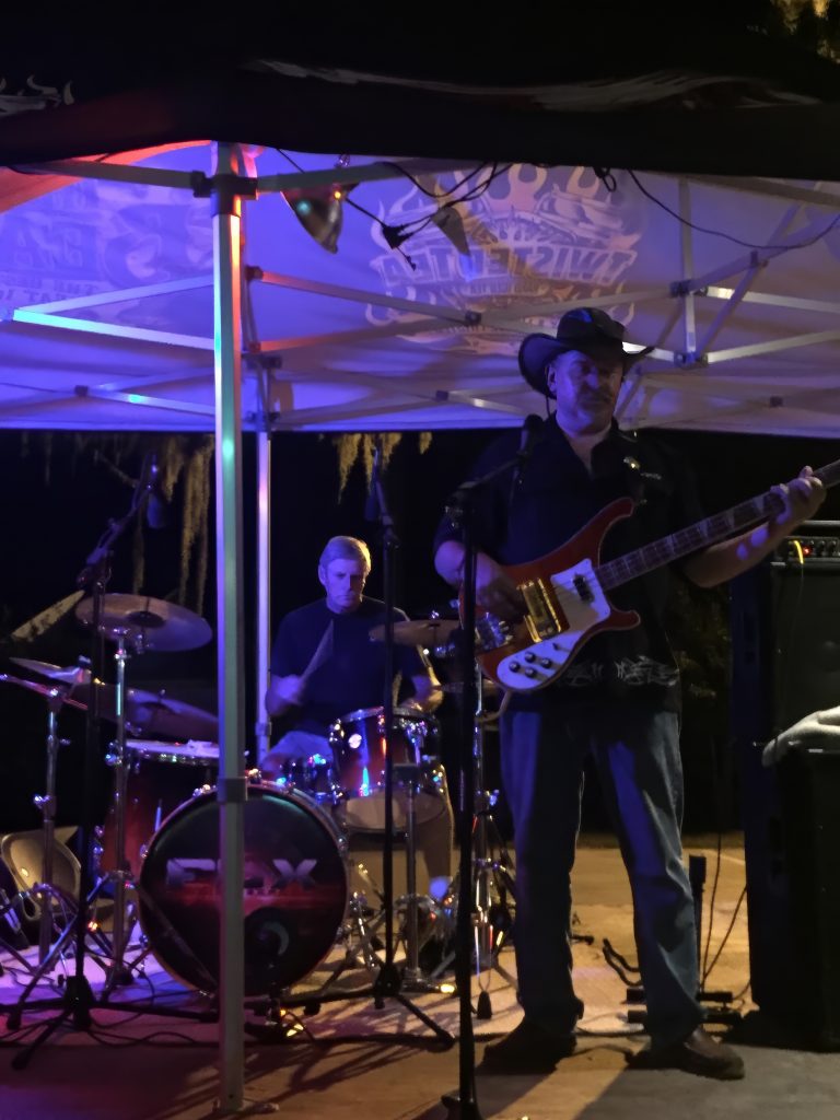 Jeff Whiting playing bass with Florida Express at the Beaver Bar in Ormond Beach